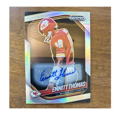Panini 2025 Prizm Black Emmitt Thomas #74 Silver Prizm Auto Chiefs HOF