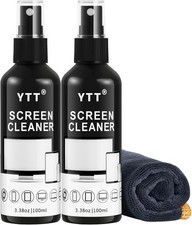 Screen Cleaner Spray Kit 2X - TV Screen Cleaner Spray and Microfiber Cleaning