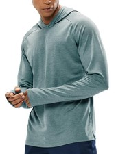 Men's Long Sleeve Hiking Shirts UPF 50 Sun Protection Fishing Hoodie SPF UV ...