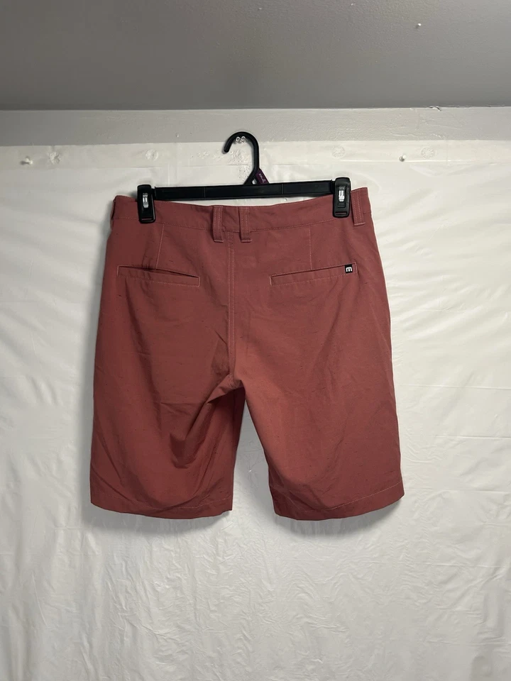 Pantalones Cortos de Golf Travis Mathew Para Hombres 34 10” Entrepierna Elastizados Rendimiento Rosa Preppy Foto 2 de 4