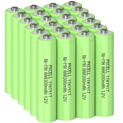 Lot Up to 24pcs Ni-MH AAA Rechargeable Battery 1.2V 300mAh Battery Button Top