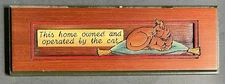 Vintage Handmade Wood Kitty Sign Plaque This Home Owned and Operated by the Cat