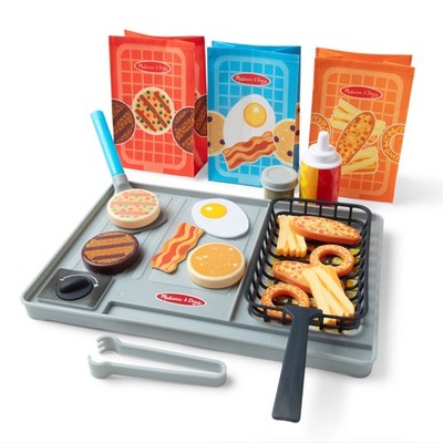 Melissa & Doug Flip & Fry Grill Play Set with Water WOW!  Color Reveal Play 