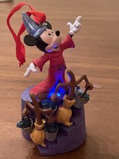 Disney Fantasia Sorcerer Mickey Light Up Sketchbook Christmas Ornament