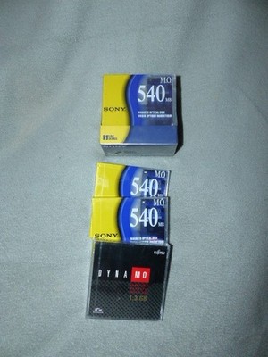 7 x SONY EDM-540C2 MAGNETO  OPTICAL DISC  540 MB / 1x FUFITZSU DYNA MO 1.3 GB