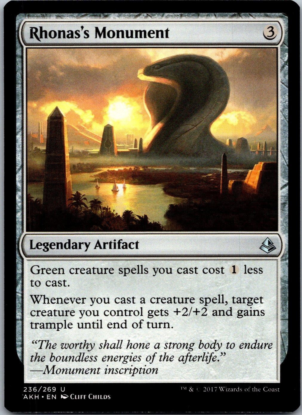 Rhonas's Monument 236 Uncommon Amonkhet Magic: The Gathering Lightly Played