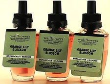 3 - Bath & Body Works ORANGE LILY BLOSSOM Wallflowers Home Fragrance Oil Refills