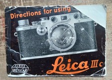 c1940s Directions for Using Leica IIIc Camera Guide Booklet E. Leitz Wetzler