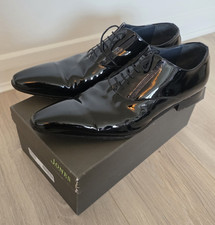 Jones Bootmaker Black Smart Patent Leather Oxford Shoes Mens UK 11 Formal Dress