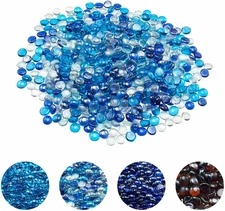 Fire Glass, 10LBS / 4.5KG Smokeless & Fireplace Rocks, 3/4-Inch / 19.05 Mm Refle