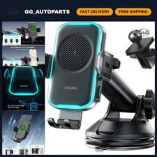 15W Fast Wireless Car Charger - Auto-Clamping Phone Mount for Easy Use