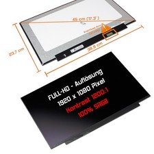 17,3 LED Display matt passend für Lenovo Ide...