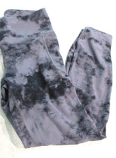 New Women's Under Armour Fitted High Rise Ankle Movement Legging Gray Black SZ M