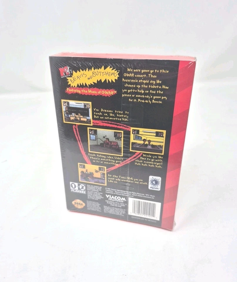 MTV's Beavis and Butt-Head - Sega Genesis - 1994 - New Sealed  - Image 2 of 4