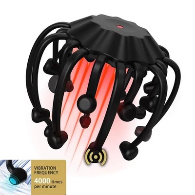 NEW Electric Head Massager Head Scratcher Bluetooth Music Vibration Octopus Scal