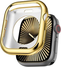 Lightweight Thin TPU Bumper Case for Apple Watch 45mm Series 9/8/7 - Soft Flexib