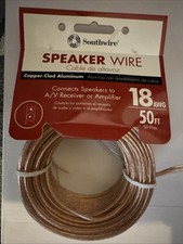 Southwire Speaker Wire Copper Clad Aluminum 18 AWG 50 Ft. 123 .