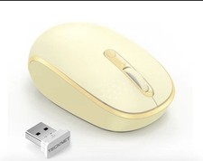 Wireless Mouse, 2.4G Quiet Computer Mouse with USB Receiver, 4 Buttons Portab...