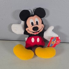 Vtg 1995 Disney Mickey Mouse Bean Bag Plush 7" Applause Cartoon Figure NEW NWT