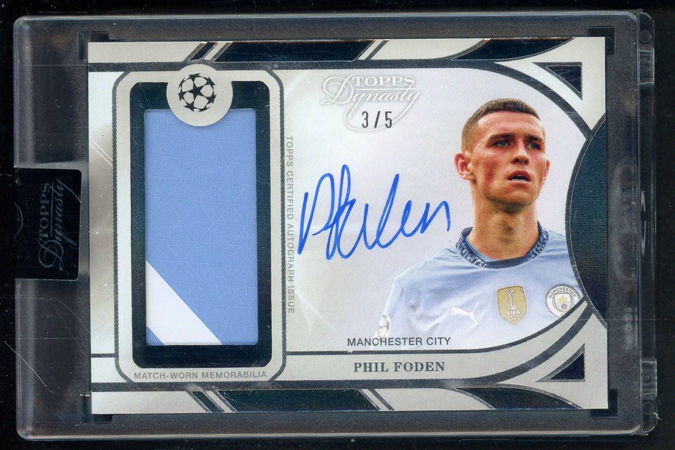 2024 Topps Dynasty UEFA UCC Soccer Phil Foden Patch AUTO Black 3/5