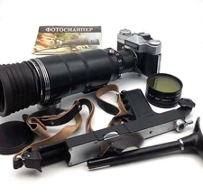 Soviet FS PhotoSniper Zenit ES camera with Tair-3 4.5/300mm lens