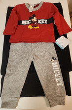 Disney Baby Mickey Mouse Boys Fleece Long Sleeve Jogger Pant Set Size 12M