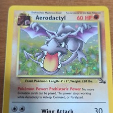 Aerodactyl 1/62 60 HP Holo Rare Stage 1 Unlimited Fossil English Himeno on eBay