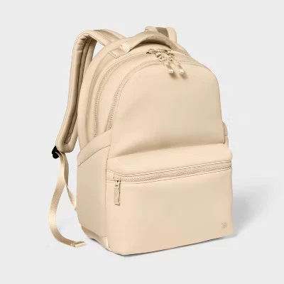 Faux Neoprene 17" Backpack Tan - All In Motion️