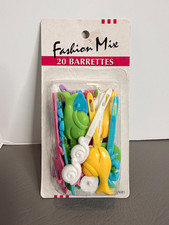 Vintage Fashion Mix Barrettes 1990  s 20 Sea Animals Pink Yellow White Blue New