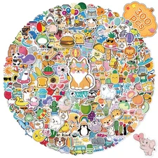 JIXZEN 300 PCS Water Bottle Stickers for KidsCute Waterproof Vinyl Laptop Sti...
