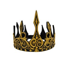 Renaissance Medieval Ancient Gold Prince King Queen Crown Hat Costume Adult