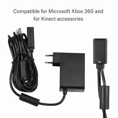 USB Power Supply Cable Adapter For 360 Kinect Sensor Charger SET