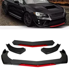 For Subaru WRX /STI Front Bumper Lip Spoiler Splitter Body Kit Carbon Fiber Red