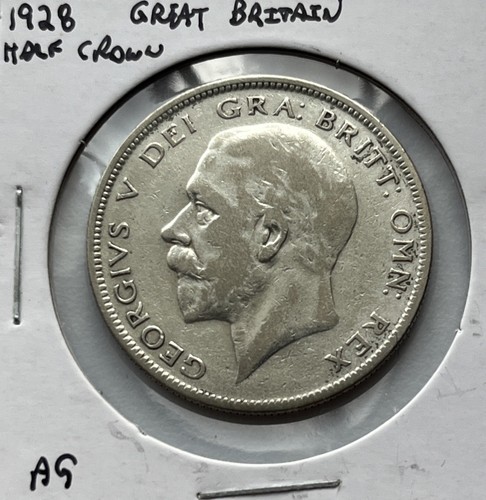 1928 Great Britain 1/2 Crown - Silver Coin - George V - Half Crown FANTASTIC!!!