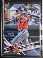 2017 Topps Trey Mancini 16/50 Father's Day Blue Rookie 536 RC 