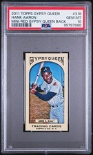 2011 Topps Gypsy Queen Mini Red Back POP 1 HANK AARON PSA 10
