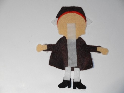 Vintage Thanksgiving Hallmark Plastic Cookie Cutter 1986 & Felt Girl Pilgrim Set - Picture 4 of 6