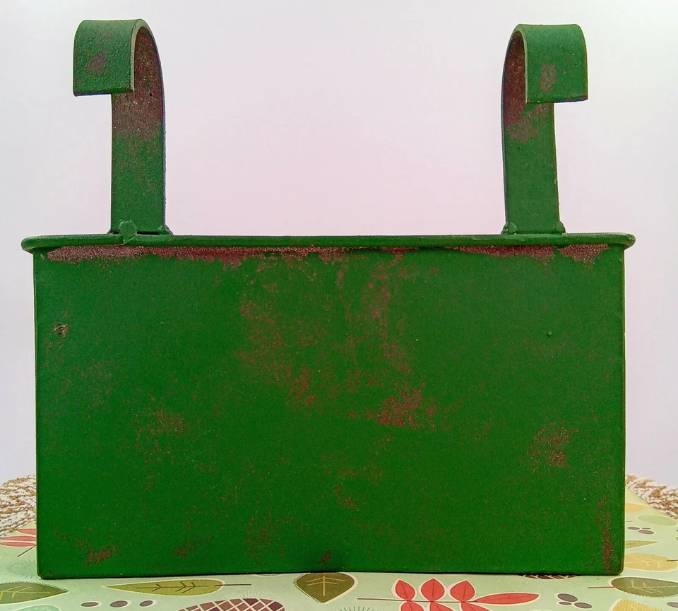 Ganchos para maceta de bolsillo de metal colgantes florales jardinería verde amarillo 8"x7,25" nuevos Foto 2 de 4