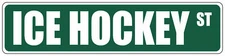 Green Aluminum Weatherproof Road Street Signs Ice Hockey Home Decor Wall