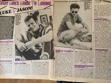 Beverly Hills 90210, Jason Priestley, Luke Perry, Two Page Vintage Clipping