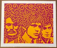 ERIC CLAPTON, GINGER BAKER, JACK BRUCE, CREAM, LIMITED EDITION SILK SCREEN PRINT