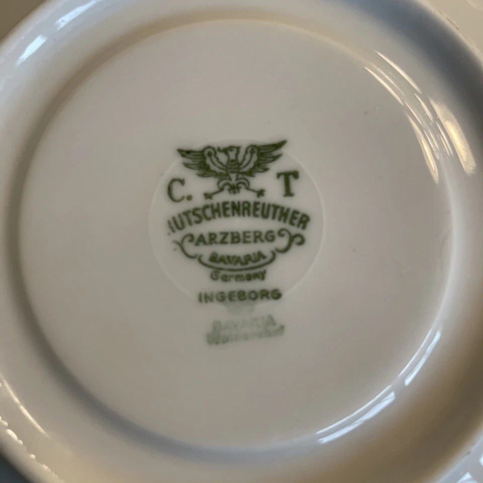 Hutschenreuther Arzberg Porzellan Goldrand Ingeborg, rote Rose - Kaffeetasse - Bild 4 von 4