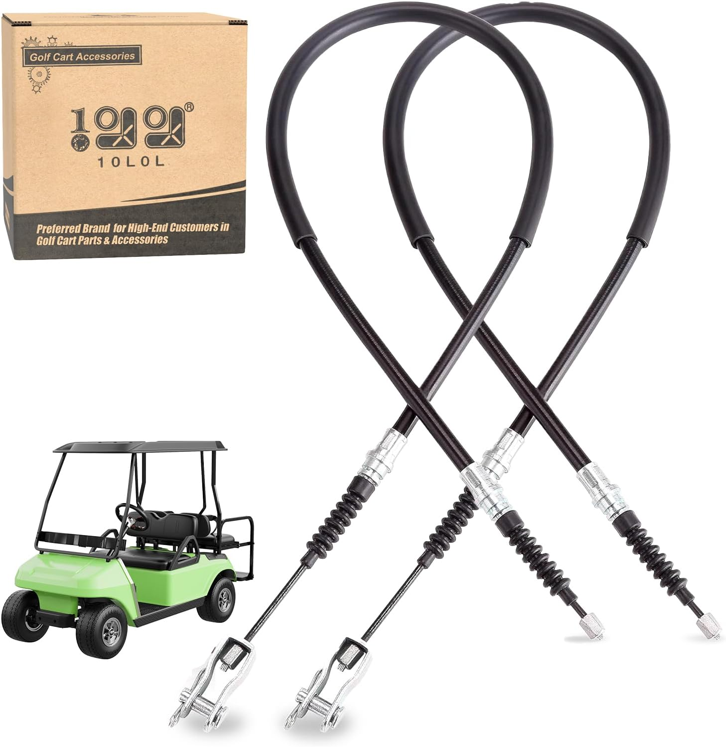 10L0L Golf Cart Brake Cable for Club Car DS 2000-Up Gas & Electric, 42 Inch