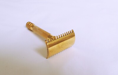 Vintage Einzelring / altes Typ Rasiermesser vergoldet 1920 G in D