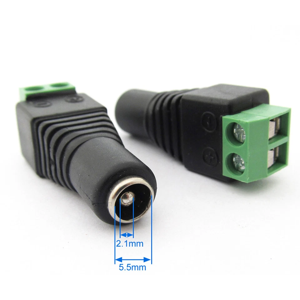 10pcs Free Solder 5.5mm x 2.1mm 2.1 DC Power Female Jack Connector For CCTV - Image 2 of 4