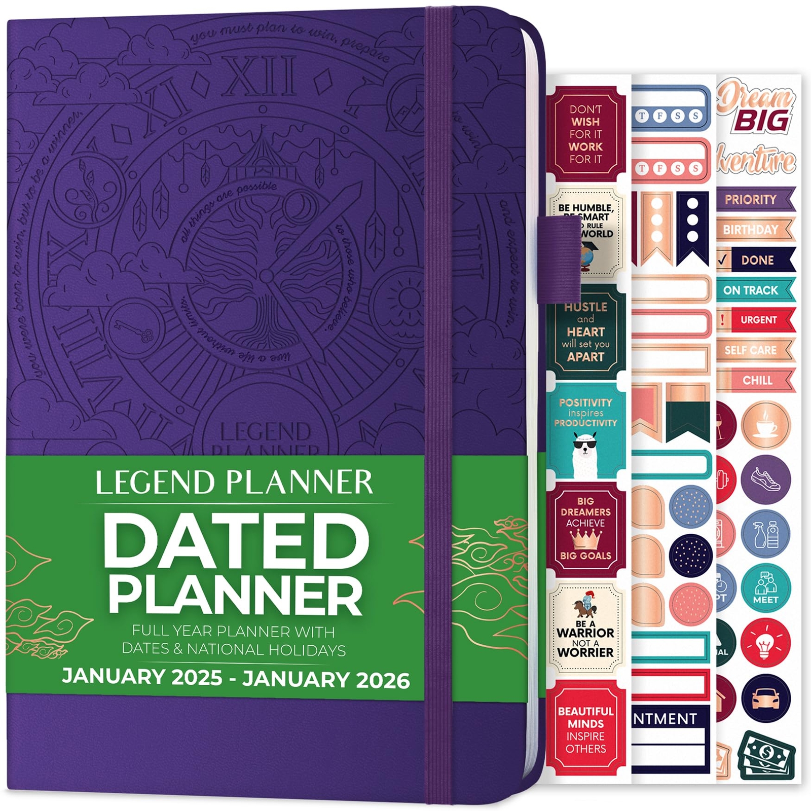 Legend Planner Jan 2025 – Jan 2026 Dated Weekly & Monthly Planner to Hit Your...