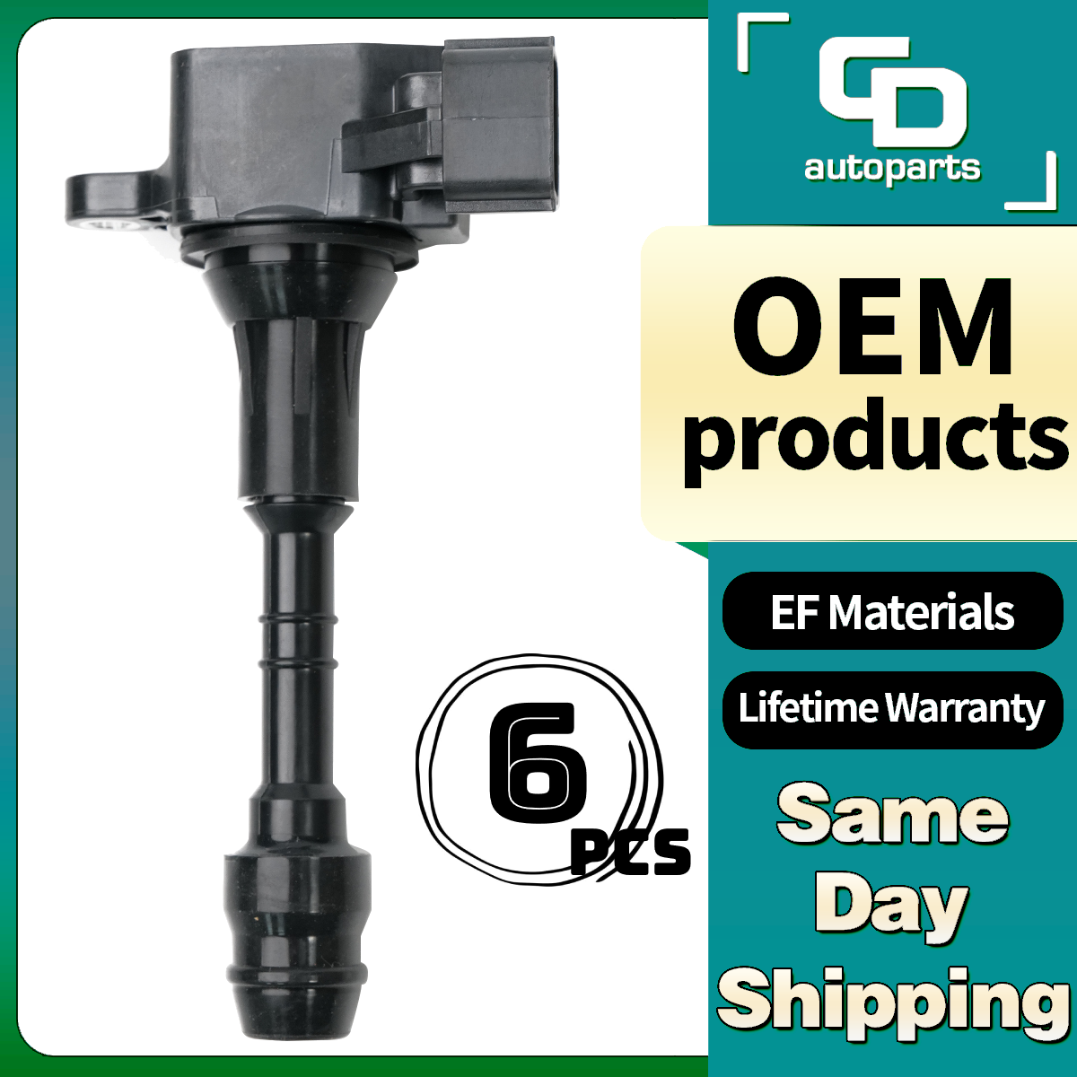 UF349 Upgrade 6 Ignition Coils for 3.5L 4L Nissan Frontie Maxima