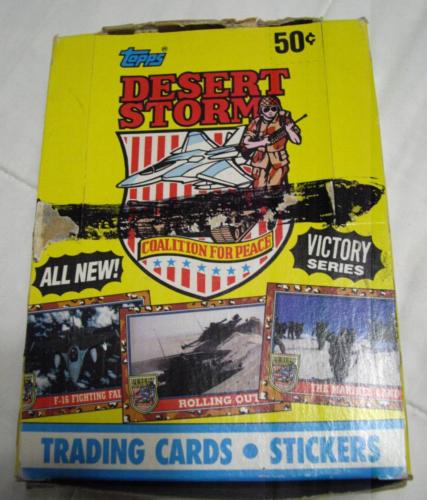 1991 TOPPS DESERT STORM VICTORY SERIES FULL BOX WITH 36 WAX PACKS MILITARY CARDS - Picture 1 of 8