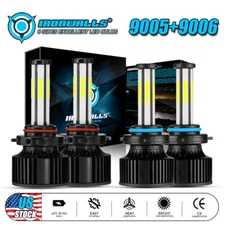 6-Side LED Headlight Combo Bulbs High Low Beam 6000K For Toyota RAV4 2006-2012