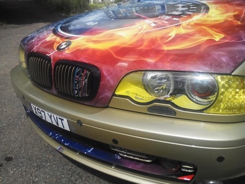 BMW 330 ci GOLD ... RED LEATHER .. OUTSTANDING...NO RESERVE... CUSTOM E46... - Picture 4 of 8